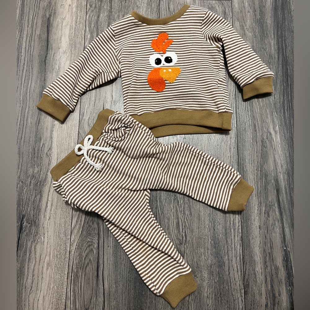 💛🦢5 FOR $10!!! 🦢💛 Striped Turkey Design Kids Set